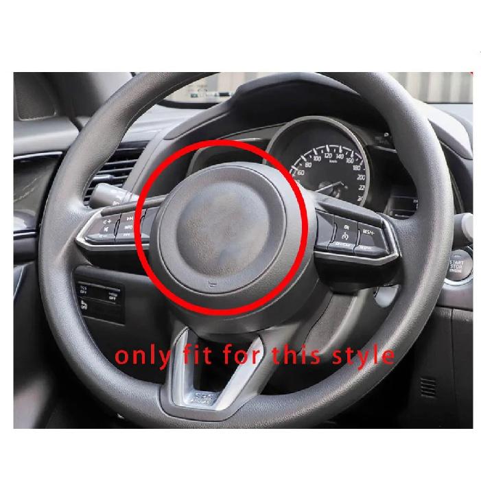 Car Steering Wheel Center Logo Circle Ring Cover Sticker For Mazda 3 6 CX3 CX-3 CX-5 CX5 CX8 CX 9 Axela 2017- Accessories