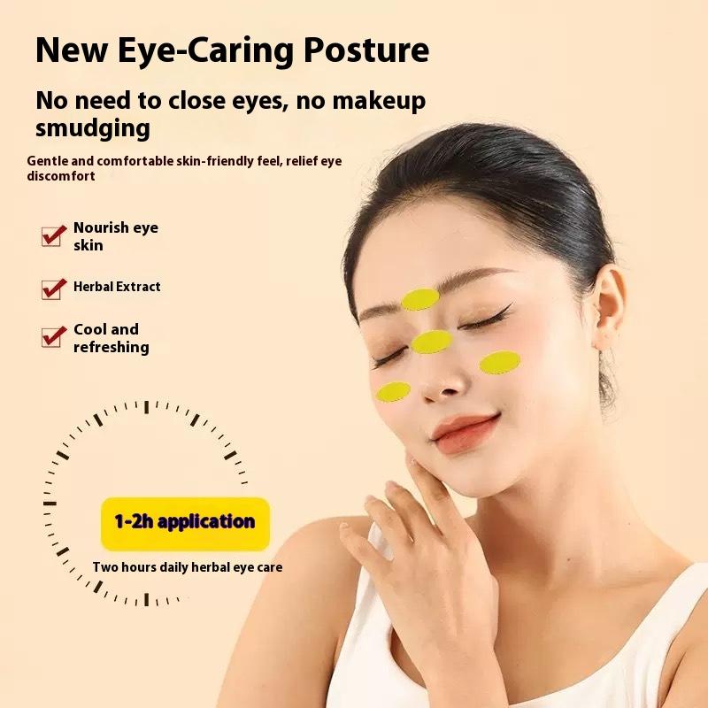 Herbal Cooling Eye Patches for Eye Fatigue - Soothe & Relax Acupoints Around Eyes