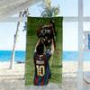 Football Messi Beach Towel Soft Durable Quick-Dry Comfortable Lightweight Perfect for Traveling Yoga Camping and Swimming