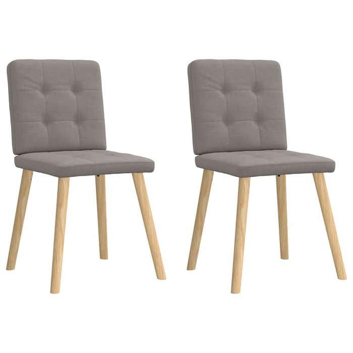 VidaXL Chaises à manger lot de 2 taupe tissu, chaise de dîner, chaise de cuisine, chaise d'appoint, chaise, chaise de salon, 4101074