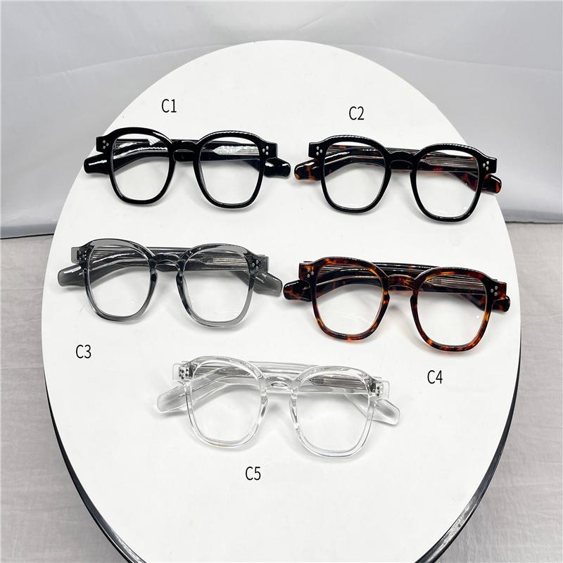 Rivet Frame Oval Student Myopia Spectacles 1.56 Single Anti Blue Rays Shortsighted Prescription Eyeglasses 0 -0.5 -0.75 To -6.0