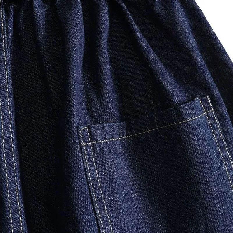 Shorts Jeans Women Cotton Summer Jeans Vintage Loose Large Size High Waist Casual Denim Wide Leg Pants