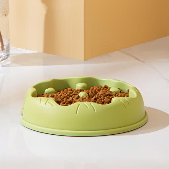 baizihuahu Dog Slow Feeder Bowl, Cat Eating Anti-Slip Bottom Pet Dish, Reduces Choking Vomiting for Cats Dogs