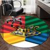 1pc Hogwarts1 Carpet, Round Rug, Comfortable, Suitable for Entryways, Living Rooms, Office, And Bedrooms, Christmas Decoration