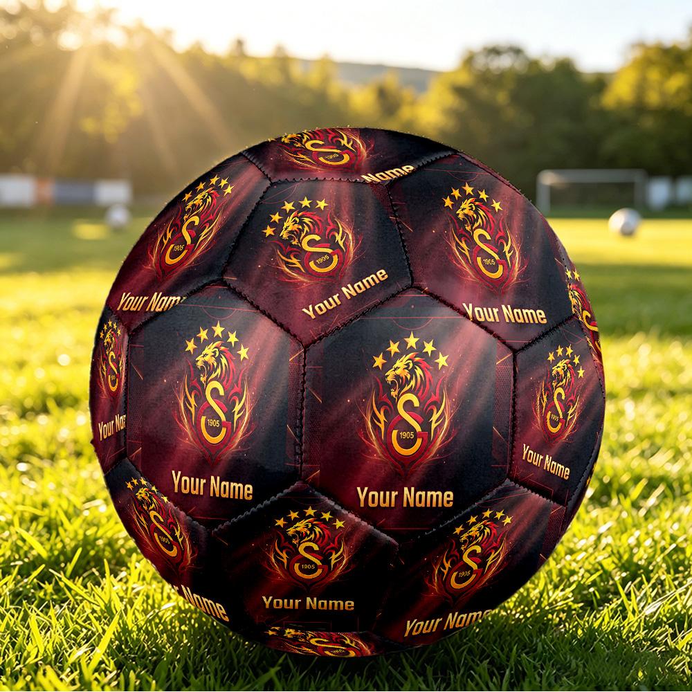 Personalized Size 5 Football Galatasaray FC Pattern Outdoor Game Sports Ball Gift