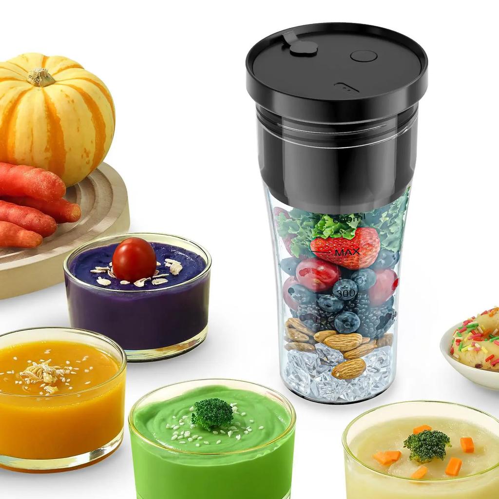 Nieuwe 600ml Draagbare Sapcentrifuge Beker Multifunctionele Sapcentrifuge USB Opladen Sapcentrifuges Milkshake Blender 6 Bladen Camping Keuken Vers Fruit