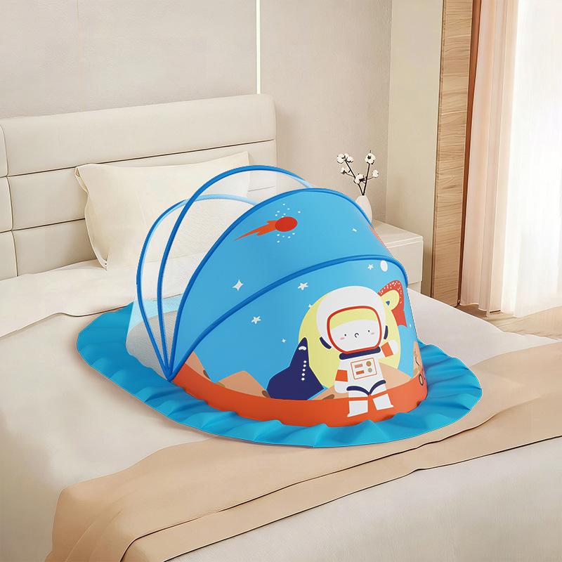 Baby mosquito net cover, baby crib full face mosquito proof cover, children s foldable special bottomless mosquito net 1.2m (4 feet) bed