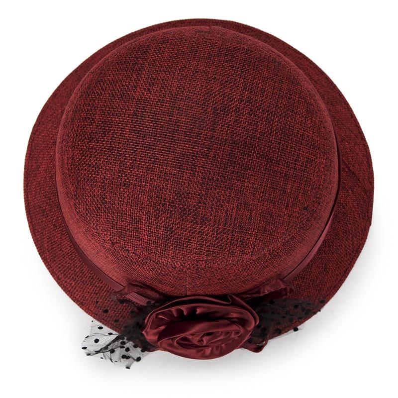 Spring and Summer New Linen Sunshade Hat Ladies Sunscreen Princess Large Flower Pot Cap