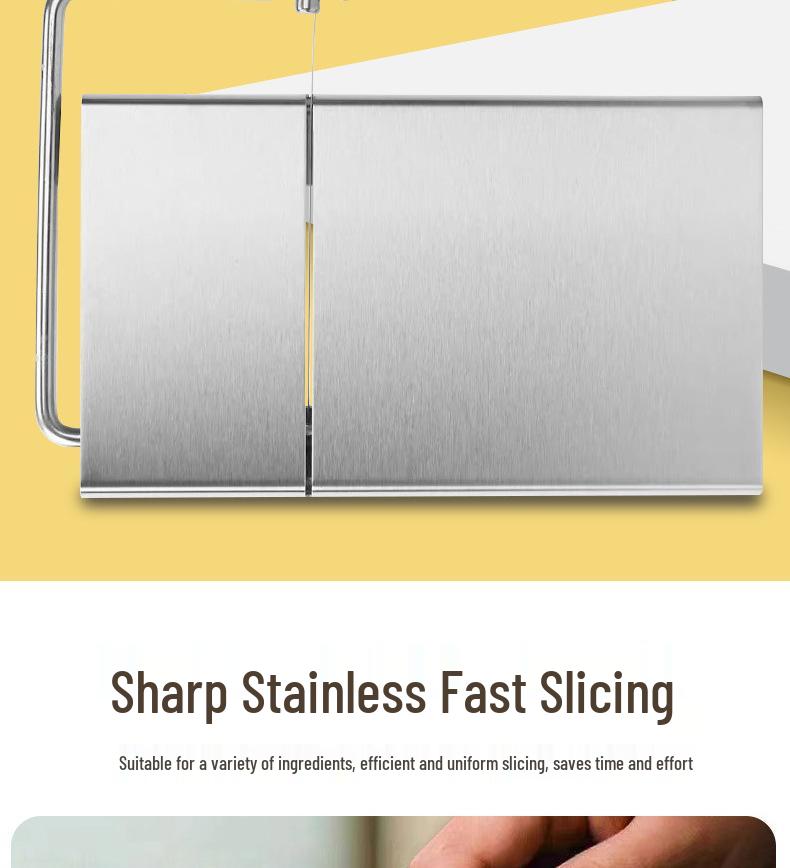 Multifunctional Stainless Steel Cheese, Butter & Cake Slicer Tool