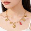 Titanium steel necklace, girls' high-end sense, fresh ing style, popular, non-fading pastoral necklace jewelry