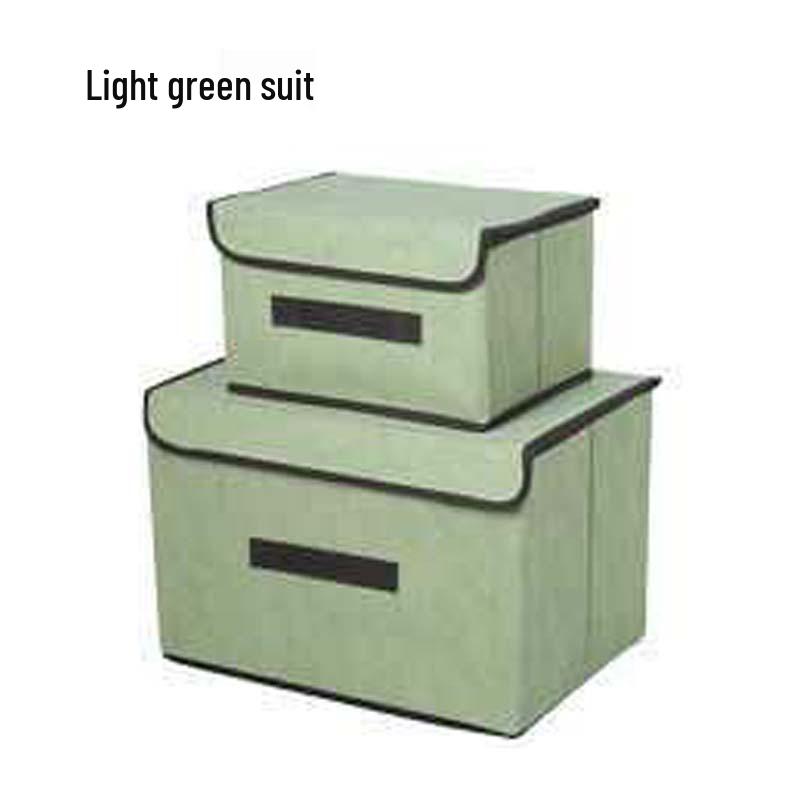 

Набор из двух складных тканевых ящиков для хранения - Пыленепроницаемые, Многоцелевые, для организации одежды