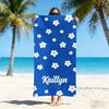 Personalisierbares Strandtuch mit individuellem Namen/Logo, Mikrofaserhandtuch, dünn, schnell trocknend, saugfähig für Strand, Schwimmen, Yoga, Bad, Sport