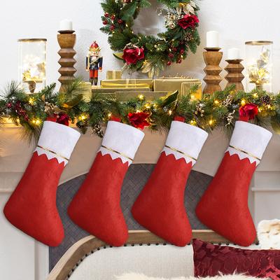 1/3/6 Stuks Kerstsokken Snoep Cadeauzak Kerstboom Hangende Ornamenten Nieuwjaarsfeest Huis Haard Decoratie Kinder Cadeaus