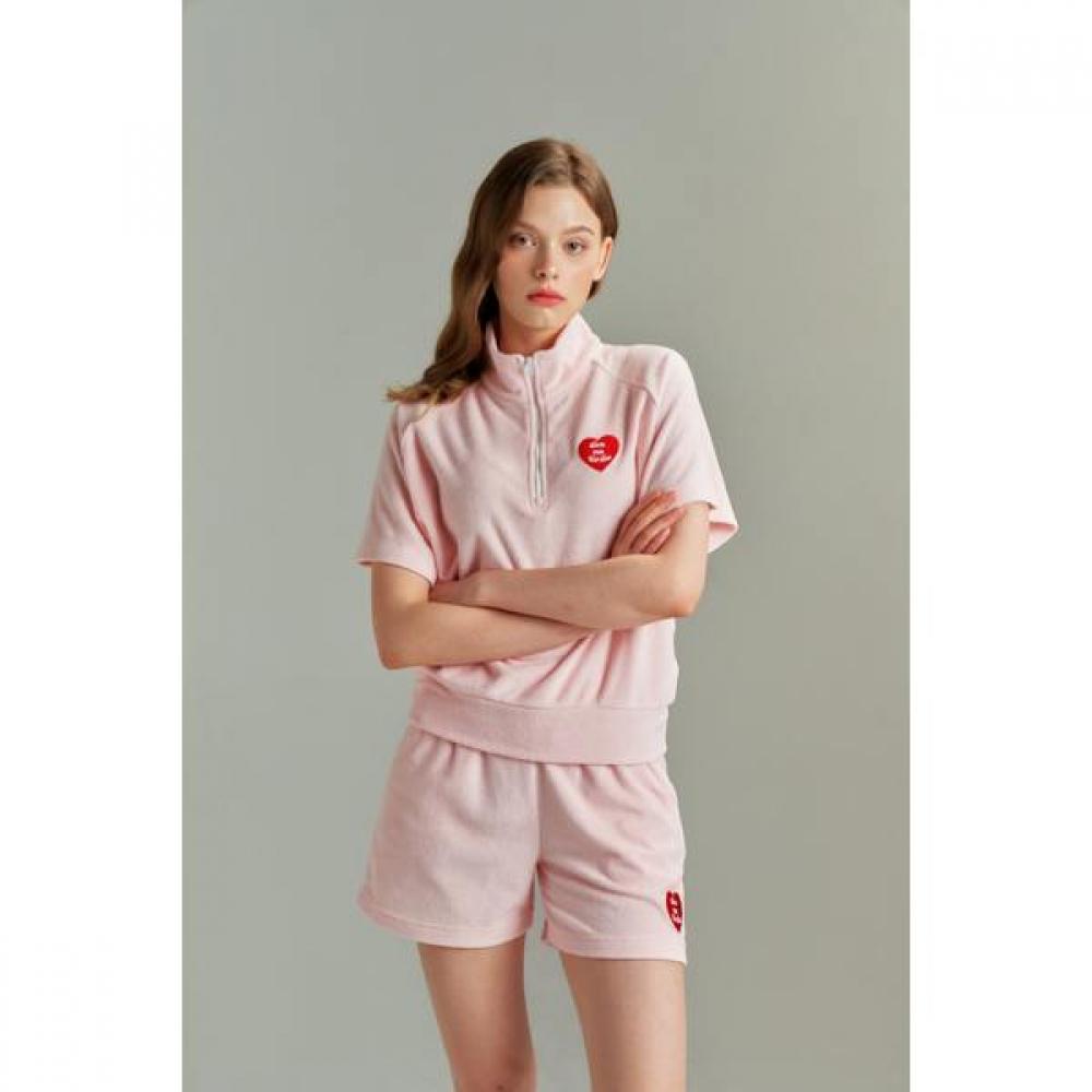 

Goxo Pink Terry Half Zip Give Me Buddy S(44-55)
