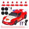 Police Car Remote Control Toy, 4WD Drift Car Toy with Lights 3 Rechargeable Batteries, Birthday Gift