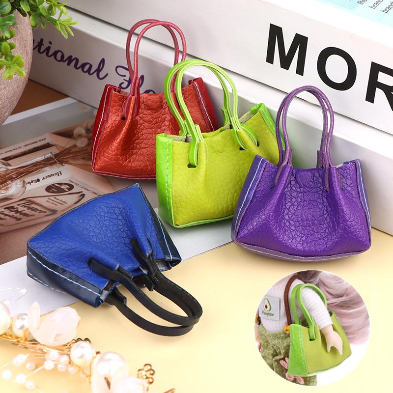 Dollhouse Miniature Handbag Purse Doll Mini Shoulder Bag Model Kid Pretend Play Toy Doll House Accessories