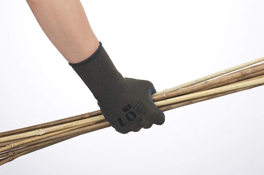 Showa Handschuhe Kauf Arbeit MAMORI 01 Größe Satz Naturkautschuk für Heimwerken und Olivgrün [Großpackung Handschuhe] Griffig, S, 4, Beschichtet, Rutschfest, Transport,