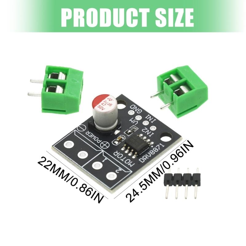 PWM H Bridge Direct Current Motor Driver Module for Brushed Motors 3.6 a High Output and 6.5V To 45V Wide Operating Voltages
