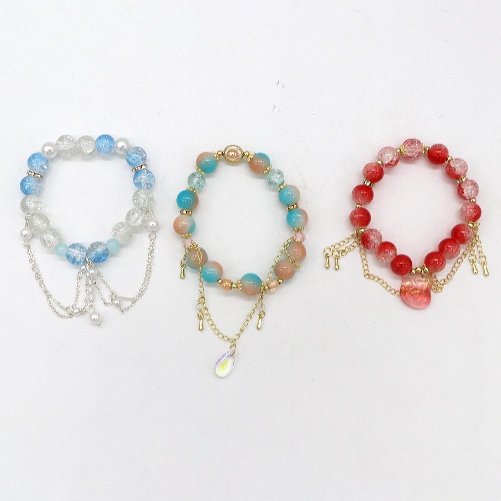 The End of The Moon Personality Zinc Zinc Alloy Women Bracelet Beads Pendant Chinese Jewelry Tassel Chain