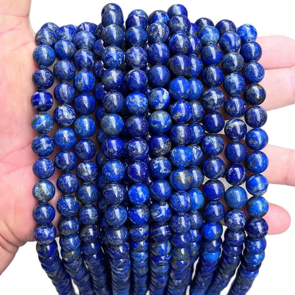 Natural Lapis Lazuli Loose Beads for DIY Jewelry, 5A Afghan Semi-finished Products