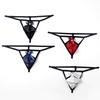 Bow Hollow Front Lace Sissy Pouch Panties Men See Through Lingerie Low Rise T-Back Thong G-String Gay Crossdressing Bikini Brief
