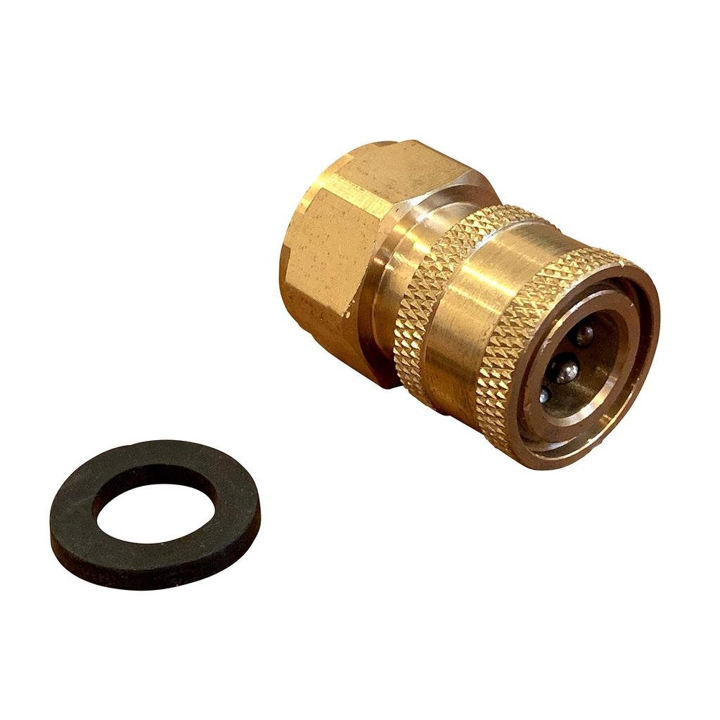 Compatibil cu cuplajul cu o singură atingere pentru mașină de spălat cu înaltă presiune, vă permite să instalați și să îndepărtați furtunul de înaltă presiune pentru mașinile de spălat cu înaltă presiune cu o singură atingere.