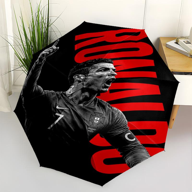 Cr7 Legacy Celebration Compact Travel Automatic Umbrella Retractable Design with 8-Rib Durability Compact Design All-Season Use Elegant Umbrella