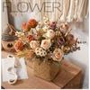 Lifelike Texture Faux Rose Bouquet Artificial Roses Cloth Petals