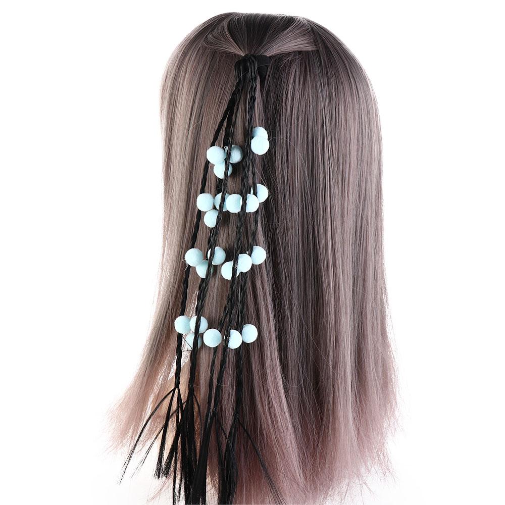 Rubber Bands Girls Colorful Ball Wigs Cute Wigs Ponytail Headbands  Birthday Gifts
