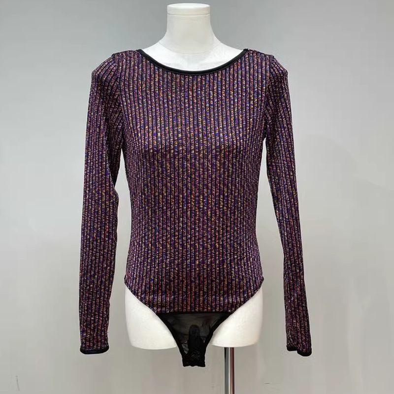 

Fall 2024 New Arrival Thin and Glittering Eye-Catching Hollow-out Elegant Hanging High Waist Slim Looking Sexy Sling One-Piece Pants The conjoined positioning coat (red) L