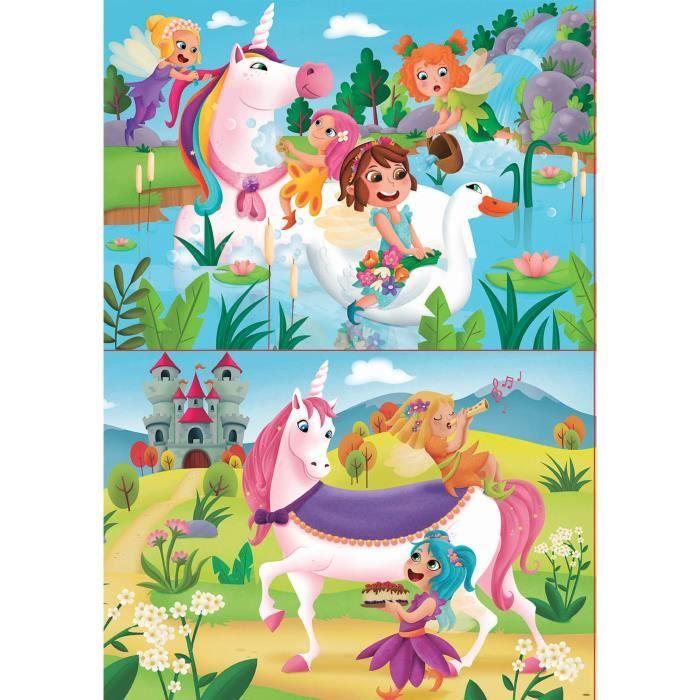Puzzle Fantastique - EDUCA - Licornes et Fées - 2x20 pièces - Pour Enfant