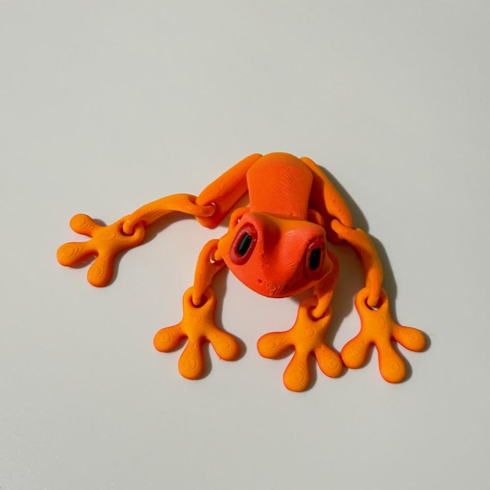 Simulation 3D Printing Tree Frog Joint Movable Frog Kitchen Home Decoration Toy Refrigerator Magnetic Attraction