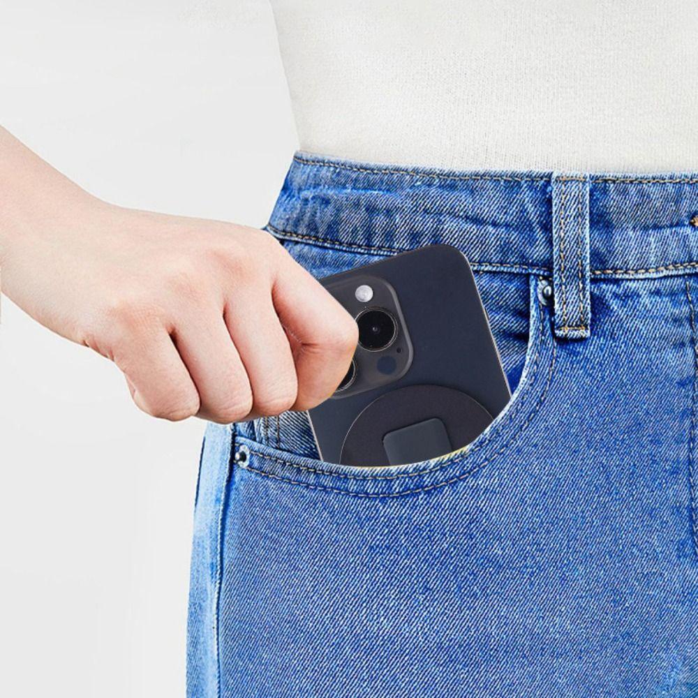 Support de téléphone magnétique pliable Anneau de doigt en silicone Support Sangle de maintien pour doigt de téléphone Pour MagSafe