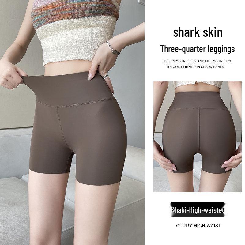 Women's Anti-Exposure Safety Shorts - Seamless, Ice Silk, Plus Size, Abdomen Control & Hip Lift, No Roll Up, Summer Thin Base Layer.