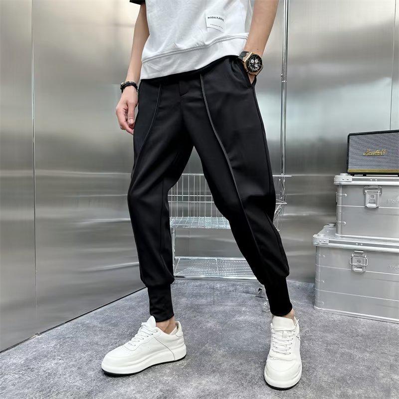 

Мужские повседневные брюки гаремы облегающего кроя – Коллекция весна/лето 2023 Small чёрный