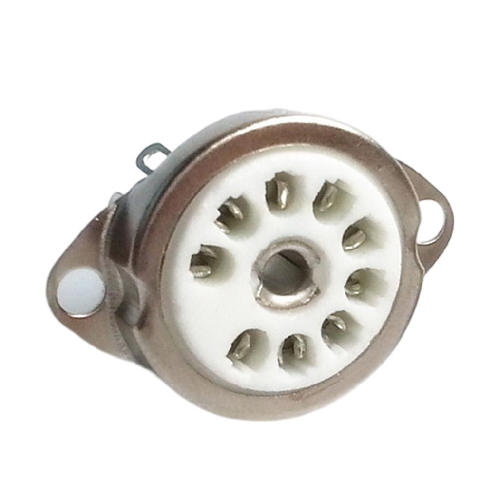GZC9-C-1/GZC9-C-1-G Ceramic Tube Socket 9PIN Connector for 12AX7,12AT7,12AU7,ECC83,ECC82,E88CC 6922 forAudio Enthusiasts