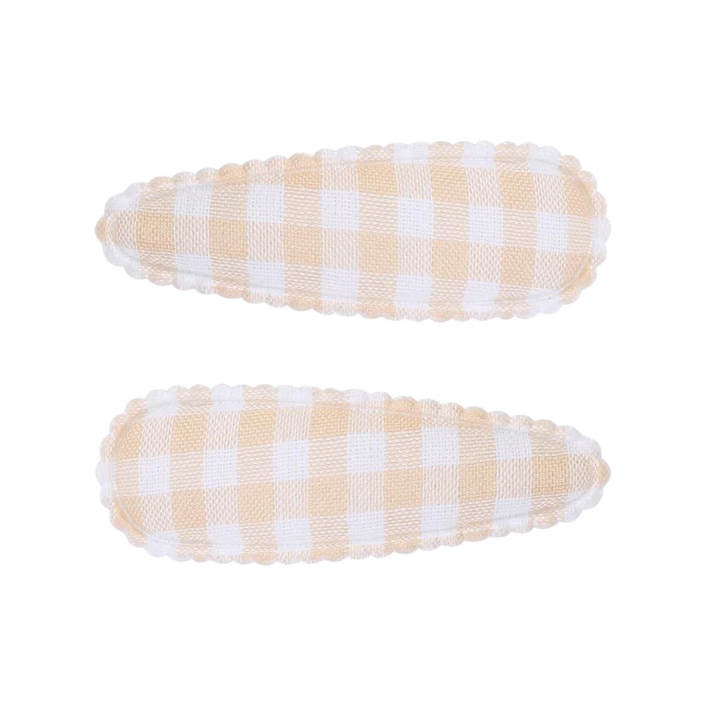 2 Stück/Set Bedruckte BB Haarspange Haaraccessoires Handgefertigt Leinwand Blume Haarspange Mädchen Süße Haarspangen Kopfschmuck Geschenk