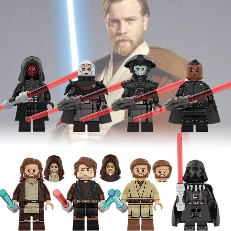 Durable Abs Plastic Minifigures Darth Vader Obi-wan Kenobi Childrens Building Blocks Set