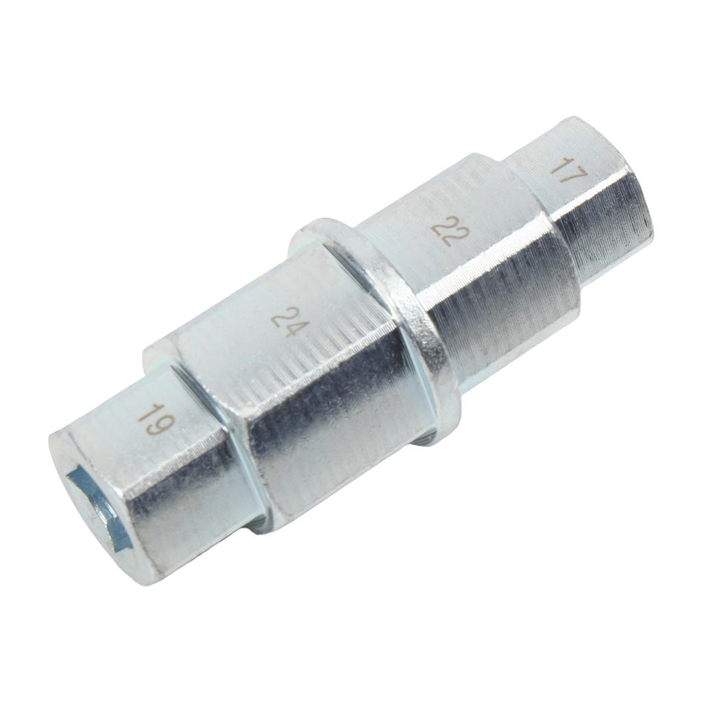 Motorcycle 17 19 22 24mm 4-In-1 Sleeve Repair Spanner Universal Hex Axle Tool Hex Wrench Removal Tool Aluminum Accessories