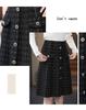 Women's Woolen Button-Down A-Line Skirt - High-Waisted, Mid-Length, Slimming & Loose Fit for Autumn/Winter 2025