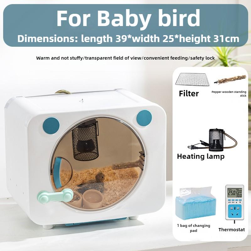 Smart Pet Parrot Insulation Breeding Box Baby Bird Special Brooding Constant Temperature Feeding Flat Bottom Brooding Product