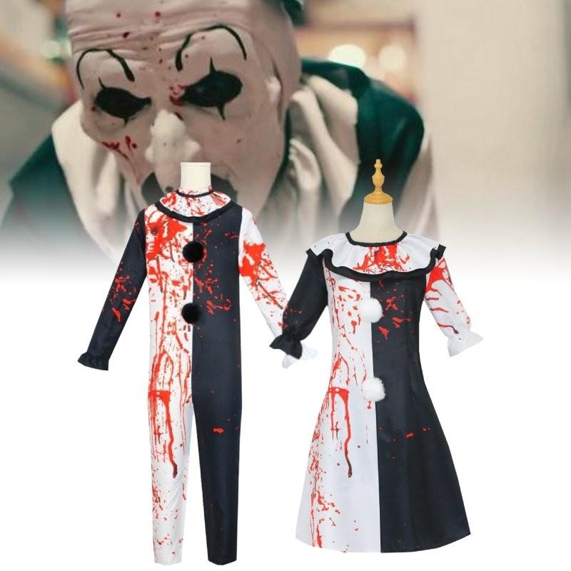 Creepy Summer Horror Movie Clown Cosplay Outfit For Halloween And Events