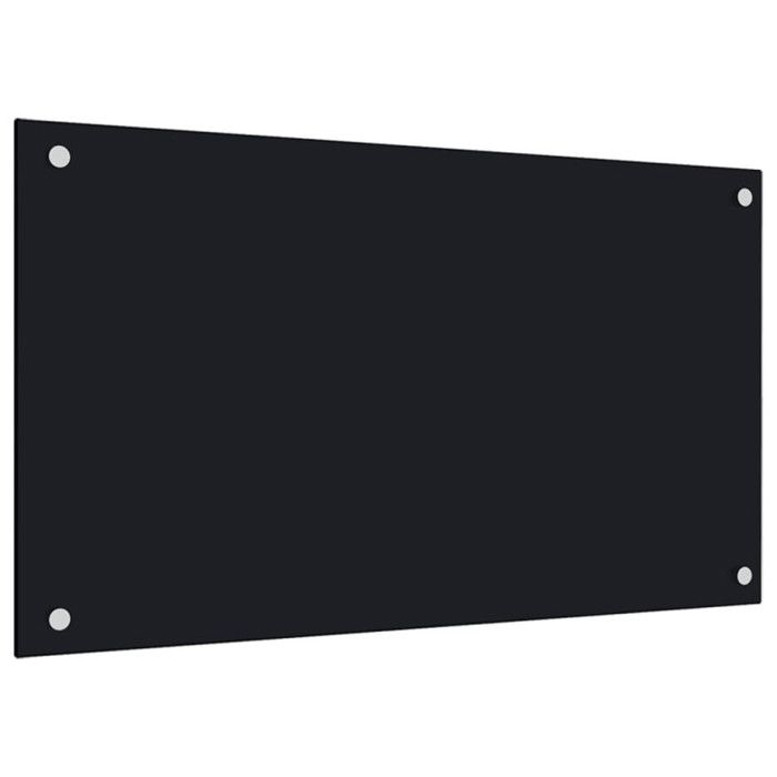 Kitchen Backsplashes 2 Pcs Black 70x50 Cm Tempered Glass