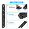 A84X-12 PCS Flat Straight Bracket Stainless Steel Mending Plate For Wood Metal Repair Joining Bracket For Furniture Wooden