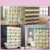 Durable Polyester Shower Curtain Solid Color Waterproof Bathroom Accessory