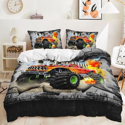 Three-Piece Bigfoot Racing Quilt Cover Two-Piece Bedding Kit