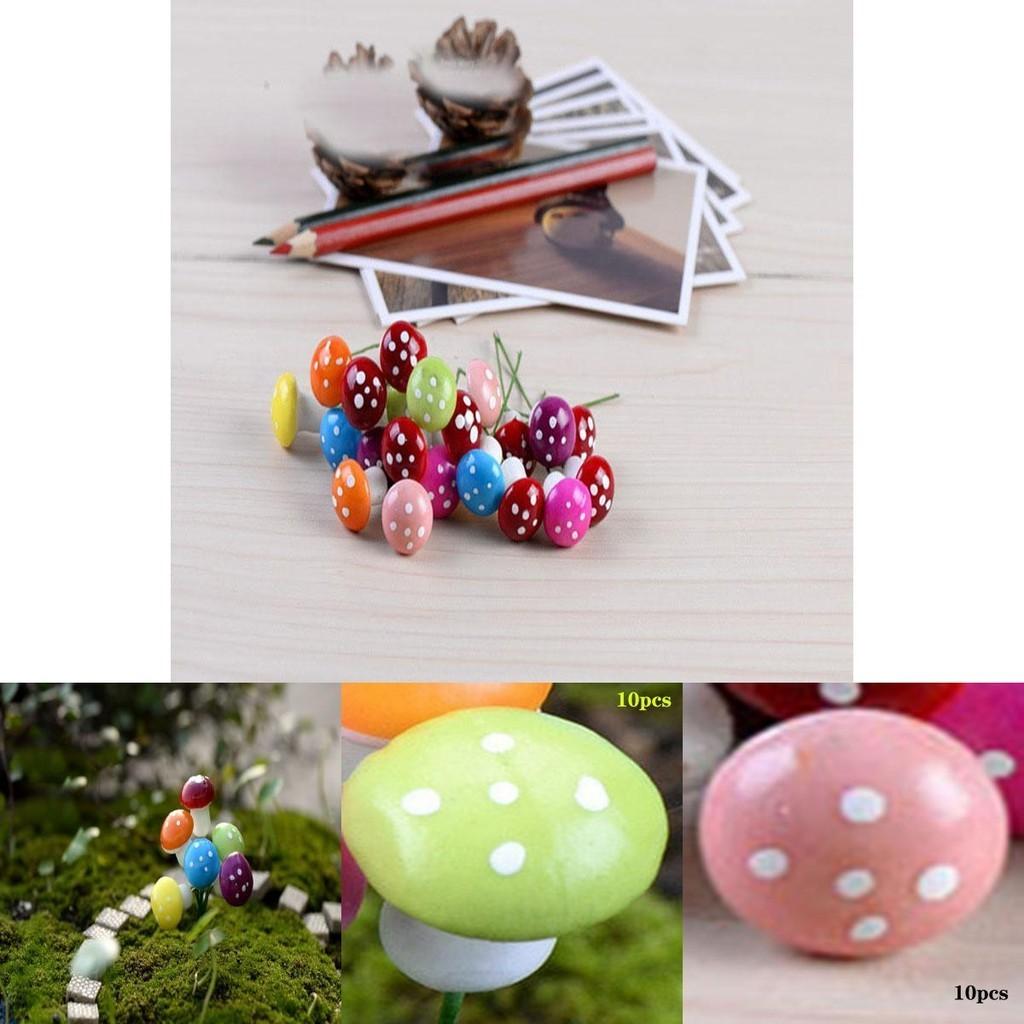 Handcrafted Foam Mushrooms In 8 Colors For Delightful Miniature Garden Art