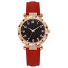 Quarz-Armbanduhr für Damen Leuchtend Kompakt Elegante Arabische Ziffern Uhr Einfache Nachtablesung Strasssteine Uhr für Studenten Büro Party Geschenke