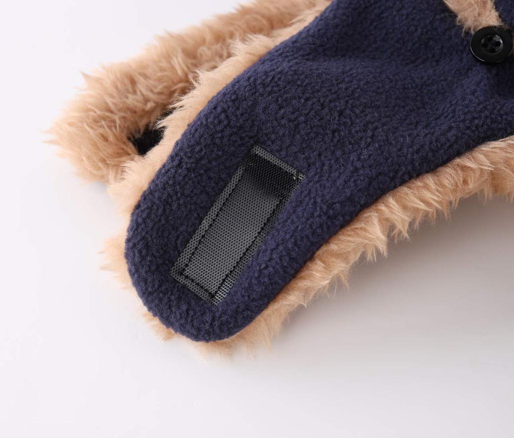 Conectaile Toddler Kids Winter Warm Hat with Ear Flaps for Outdoor Activities and Cold Pilot Cap for Navy Blue Weather, Boys, Skiing,