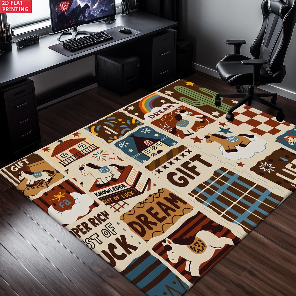 Bohemian Print Rug anime rug living room carpet large children's play carpet Home decorations Mat Baby Play Mat gaming mat